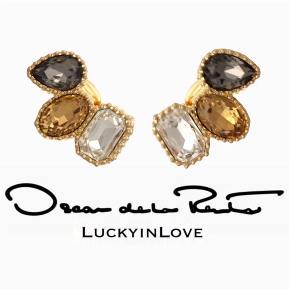 Oscar de la Renta Jewelry - OSCAR de La Renta • Neutrals. Emerald-Cut Scramble Ear Cuffs Clip On.